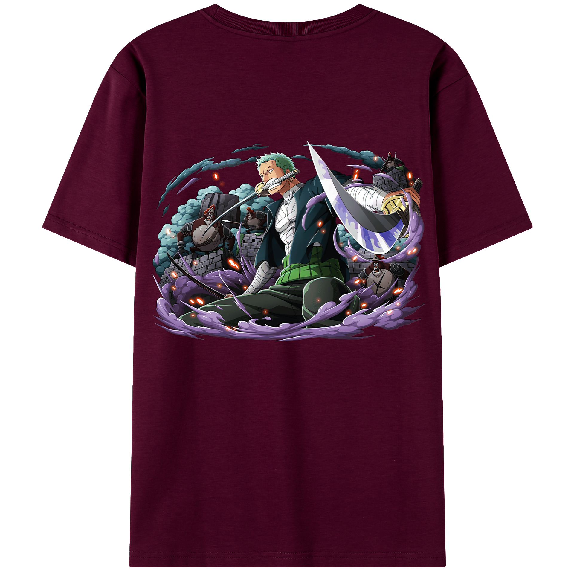 ワンピース ロロノア・ゾロ ONE PIECE Roronoa Zoro レディース半袖Tシャツ(バックプリント)